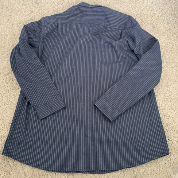 LL Bean Shirt Mens XL Tall XLT Traditional Fit Blue Striped Button Down Woven - Picture 4 of 5